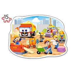 Castorland (B-020065) - "Construction Works" - 9 15 pieces puzzle