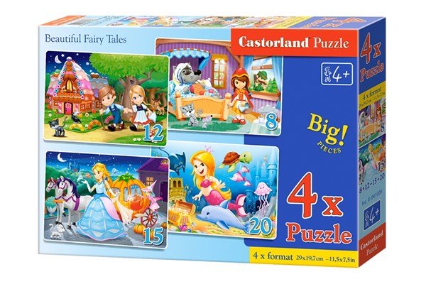 Castorland (B-041008) - "Beautiful Fairy Tales" - 8 12 15 20 pieces puzzle