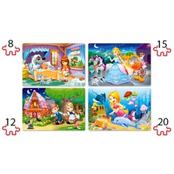 Castorland (B-041008) - "Beautiful Fairy Tales" - 8 12 15 20 pieces puzzle