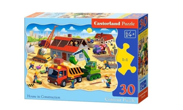 Castorland (B-03686) - "House in Construction" - 30 pieces puzzle