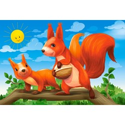Castorland (B-041046) - "Lovely Animals" - 8 12 15 20 pieces puzzle
