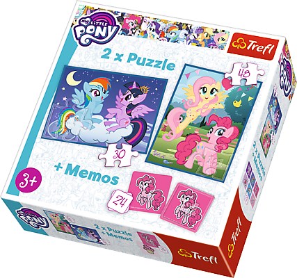 Trefl (90601) - "My Little Pony + Memo" - 30 48 pieces puzzle