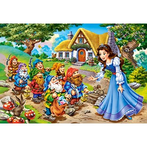 Castorland (B-040247) - "Snow White and the Seven Dwarfs" - 40 pieces puzzle
