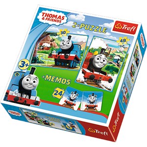 Trefl (90602) - "Thomas & Friends + Memo" - 30 48 pieces puzzle