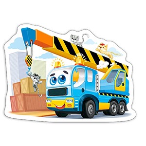 Castorland (B-015108) - "Funny Crane Truck" - 15 pieces puzzle