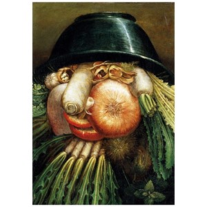 Puzzle Michele Wilson (W97-12) - Giuseppe Arcimboldo: "The Greengrocer" - 12 pieces puzzle