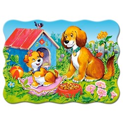 Castorland (B-03549) - "Dogs in the Garden" - 30 pieces puzzle