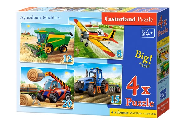 Castorland (B-041039) - "Agricultural Machines" - 8 12 15 20 pieces puzzle