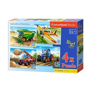 Castorland (B-041039) - "Agricultural Machines" - 8 12 15 20 pieces puzzle