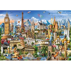 Educa (17697) - "Europe Landmarks" - 2000 pieces puzzle