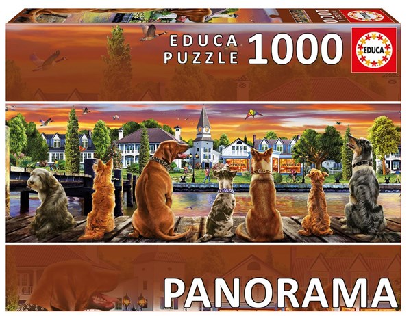 Educa (17689) - "Dogs on the quay" - 1000 pieces puzzle