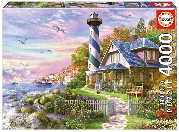 Educa (17677) - Dominic Davison: "Lighthouse in Rock Bay" - 4000 pieces puzzle