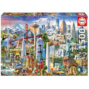 Educa (17670) - "North America Landmarks" - 1500 pieces puzzle