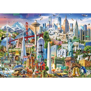 Educa (17670) - "North America Landmarks" - 1500 pieces puzzle