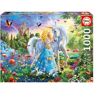 Educa (17654) - "The princess and the unicorn" - 1000 pieces puzzle