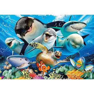 Educa (17647) - "Underwater selfies" - 500 pieces puzzle