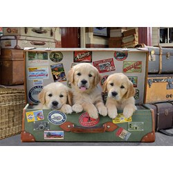 Educa (17645) - "Puppies in the luggage" - 500 pieces puzzle