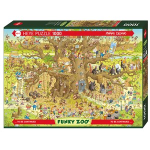 Heye (29833) - Marino Degano: "Monkey Habitat" - 1000 pieces puzzle