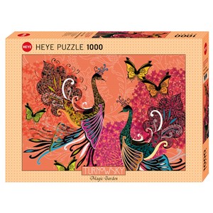 Heye (29821) - Turnowsky: "Peacocks & Butterflies" - 1000 pieces puzzle