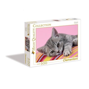 Clementoni (30362) - "Grey Kitten" - 500 pieces puzzle