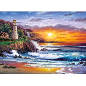 Clementoni (39368) - Steve Sundram: "Lighthouse at Sunset" - 1000 pieces puzzle