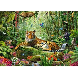 Schmidt Spiele (58188) - Adrian Chesterman: "Jungle Tigers" - 1500 pieces puzzle