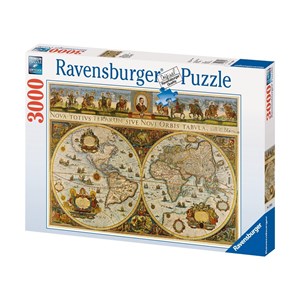 Ravensburger (17054) - "World Map, 1665" - 3000 pieces puzzle