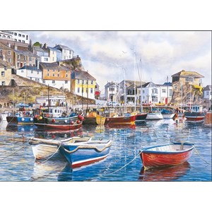 Gibsons (G5019) - Terry Harrison: "Mevagissey and Polperro" - 500 pieces puzzle