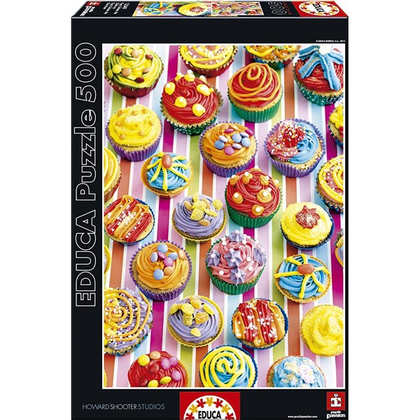 Educa (15549) - "Colourful Cupcakes" - 500 pieces puzzle