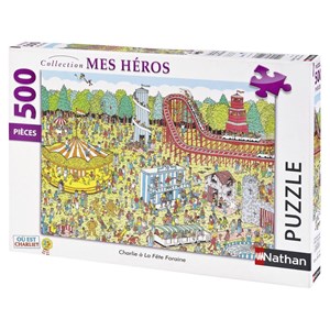 Nathan (87114) - "Where is Charlie? At the Funfair" - 500 pieces puzzle