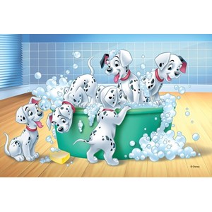 Trefl (17154) - "The 101 Dalmatians, In the Bath" - 60 pieces puzzle