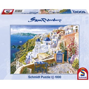 Schmidt Spiele (58560) - Sam Park: "Santorini" - 1000 pieces puzzle