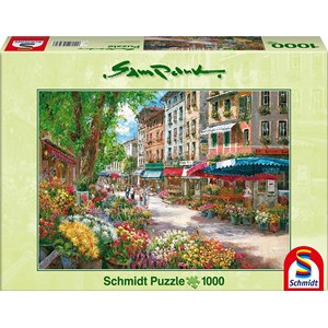 Schmidt Spiele (58561) - Sam Park: "Paris, Flowers Market" - 1000 pieces puzzle