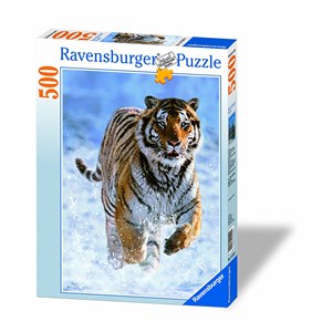 Ravensburger (14475) - "Tiger in the Snow" - 500 pieces puzzle