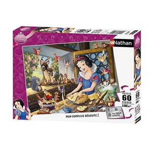 Nathan (86554) - "Snow White making a Cake" - 60 pieces puzzle