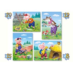 Castorland (B-04300) - "The 3 Little Pigs" - 8 12 15 20 pieces puzzle