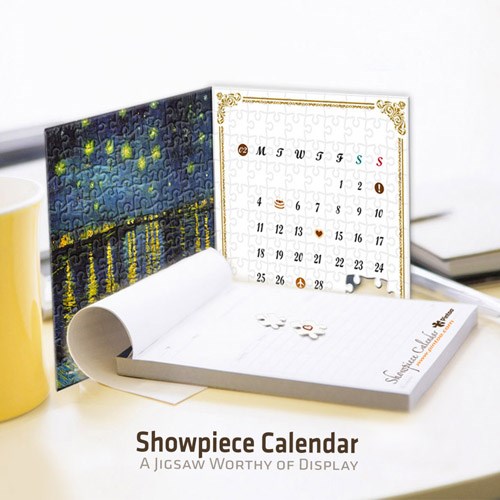 Pintoo (H1474) - Vincent van Gogh: "The Starry Night, Calendar showpiece" - 200 pieces puzzle