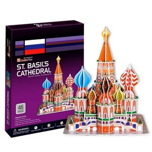 Cubic Fun (C707H) - "Russia, Moscow, St. Basil the Blessed Cathedral" - 47 pieces puzzle