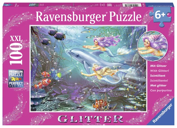 Ravensburger (13683) - Zorina Baldescu: "Little Mermaids" - 100 pieces puzzle