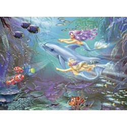 Ravensburger (13683) - Zorina Baldescu: "Little Mermaids" - 100 pieces puzzle