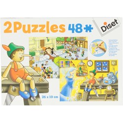 Diset (69586) - "Pinocchio and Gulliver" - 48 pieces puzzle