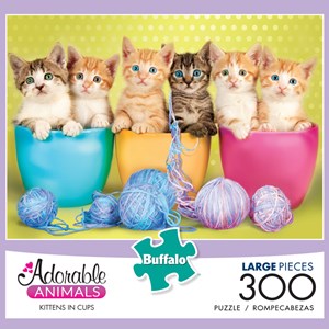 Buffalo Games (2702) - "Kittens in Cups (Adorable Animals)" - 300 pieces puzzle
