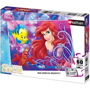 Nathan (86634) - "Ariel, pretty little Mermaid" - 60 pieces puzzle