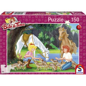 Schmidt Spiele (56050) - "Bibi and Tina, In the glade" - 150 pieces puzzle