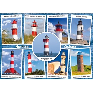 Schmidt Spiele (58187) - "The most beautiful lighthouses" - 1000 pieces puzzle