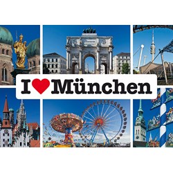 Schmidt Spiele (59284) - "I love München" - 1000 pieces puzzle