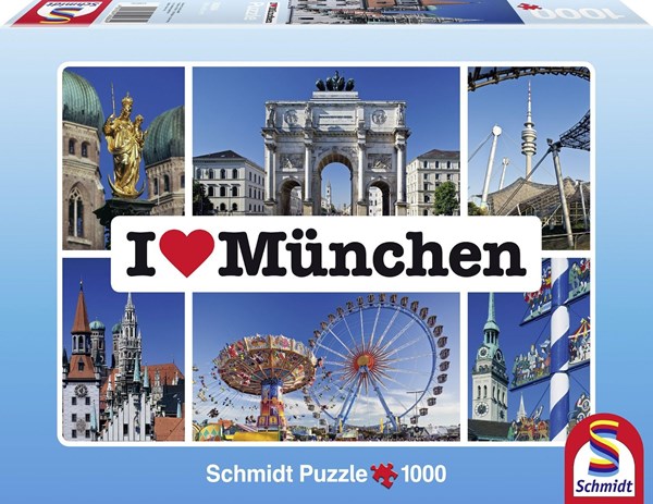 Schmidt Spiele (59284) - "I love München" - 1000 pieces puzzle