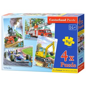Castorland (B-04089) - "4 Vehicles" - 8 12 15 20 pieces puzzle