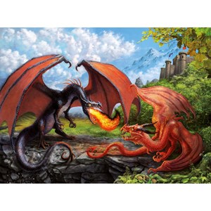 Ravensburger (12708) - "Duel of Dragons" - 200 pieces puzzle