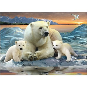 Ravensburger (12647) - "Polar Bears" - 200 pieces puzzle